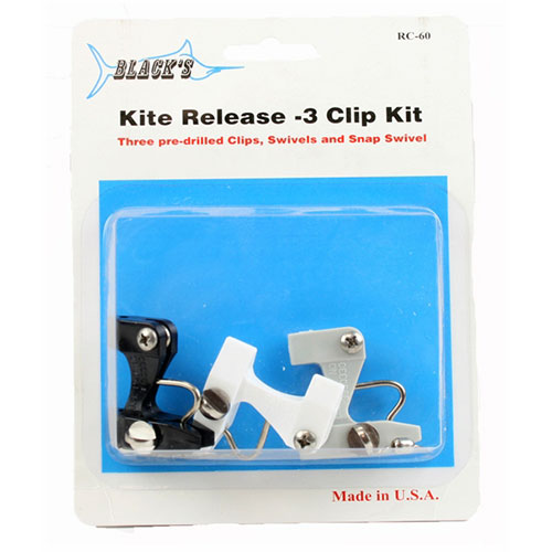 Black Marine Products Kite Release 3-Clip Kit - Click Image to Close