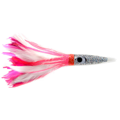 C&H Wahoo Whacker Feather Lure (Pink/White Feather Skirt) - Click Image to Close