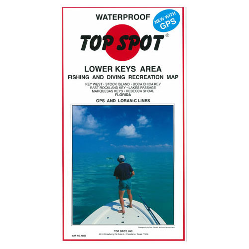 Top Spot Lower Keys Area Fishing & Diving Recreation Map (N209)