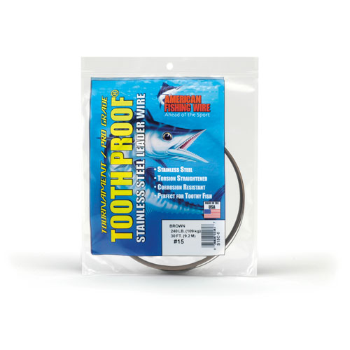 AFW Tooth Proof Stainless Steel Leader Wire - 1/4 lb Coil Camo - Click Image to Close