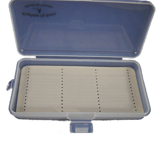 Clear Fly Box w/ Grey Liner - Click Image to Close